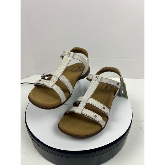 TAOS Womens Sandals Off White White Leather Arch Comfort Support Work US 7M - Picture 3 of 17
